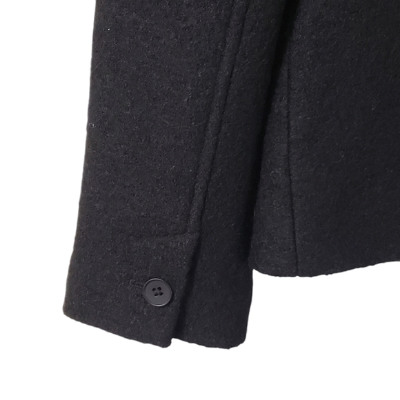 Talbots Womens Wool Blend Collarless Black Blazer Jacket Sz 10 - Picture 7 of 14